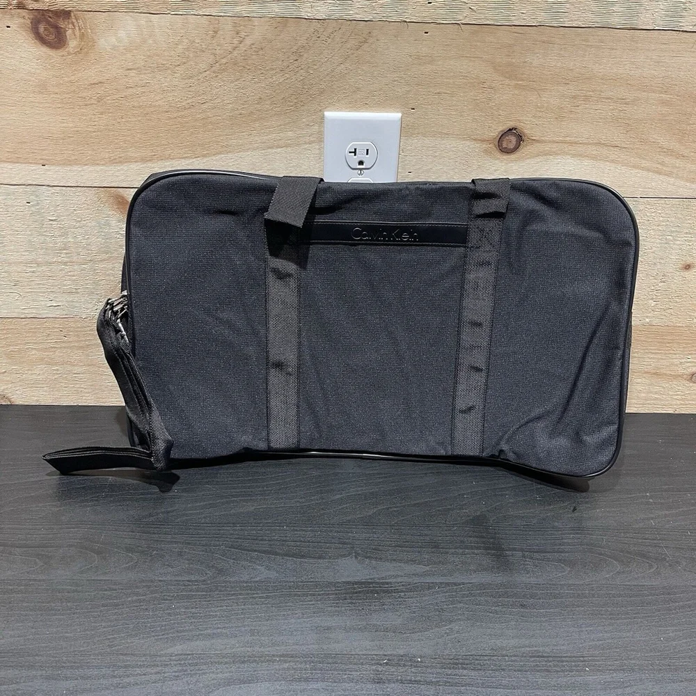 Calvin Klein Large Black‎ Fabric Weekend Travel Sports Duffle Bag Vacation NEW